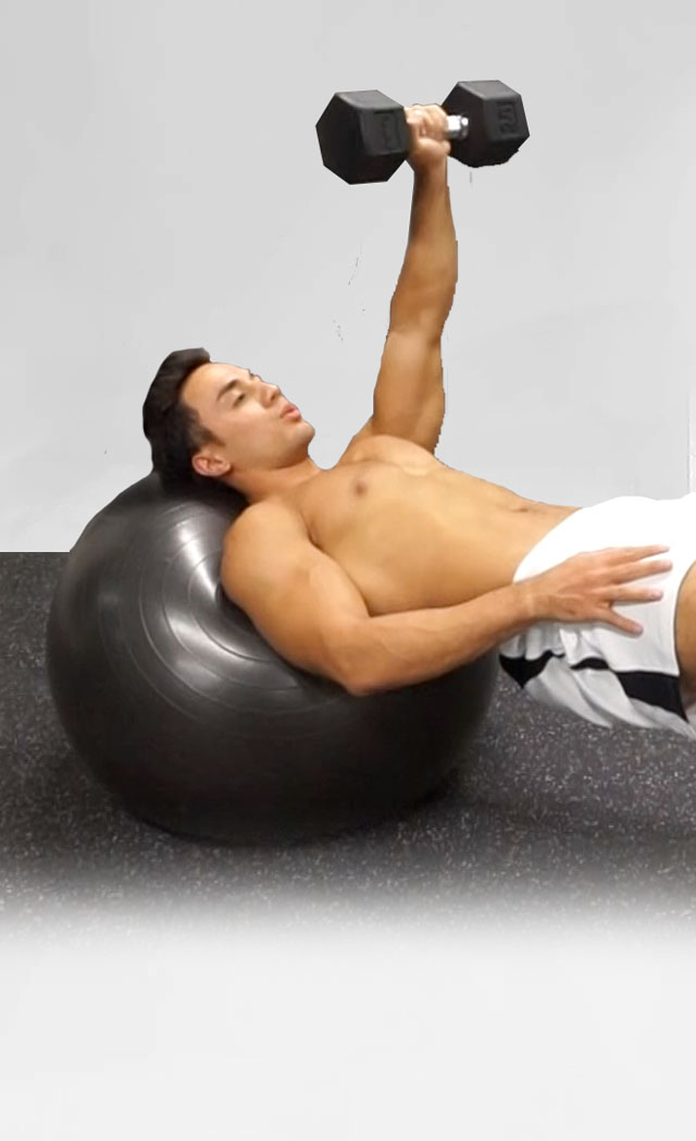 stability ball and dumbbell workout